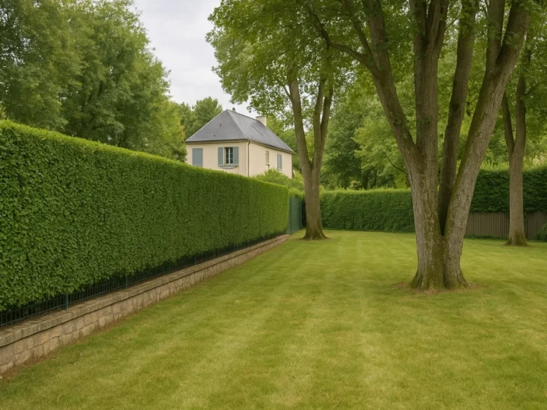 Jardin conforme aux règles de plantation à Saint-Germain-en-Laye